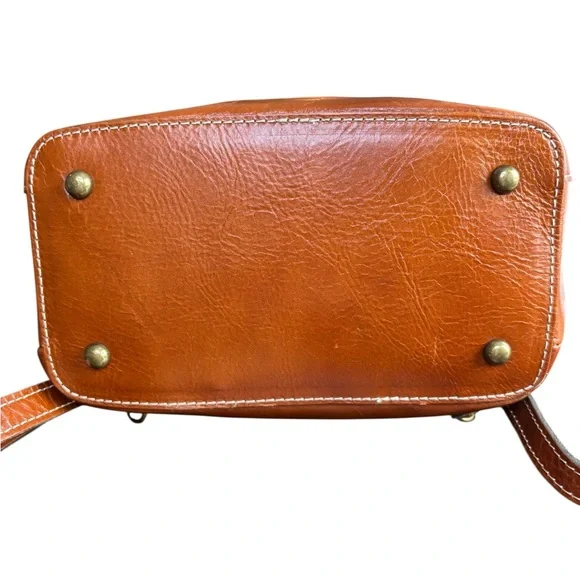 Patricia Nash P55001 Tan Leather Backpack Vintage Style - Picture 5 of 9